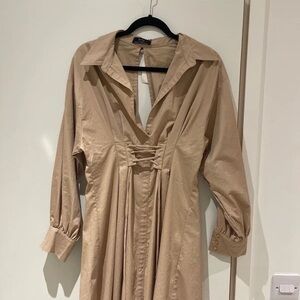 Elegant Tan Women's Dress
